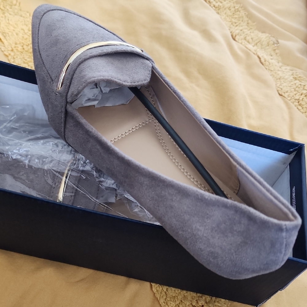 Elegant Gray Women's Loafers